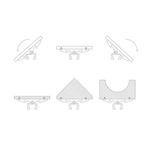 Комплект шарнирни капачки PIHER PRL 400 - Tilting adapters kit